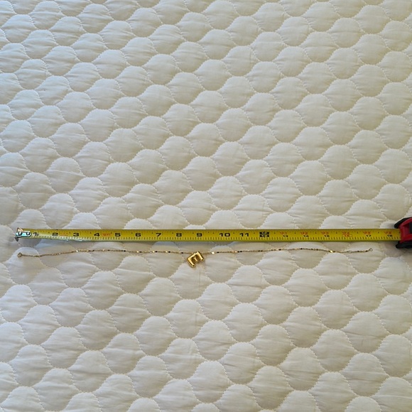 paper doll Gold Necklace with Initial Pendant - Picture 2 of 3